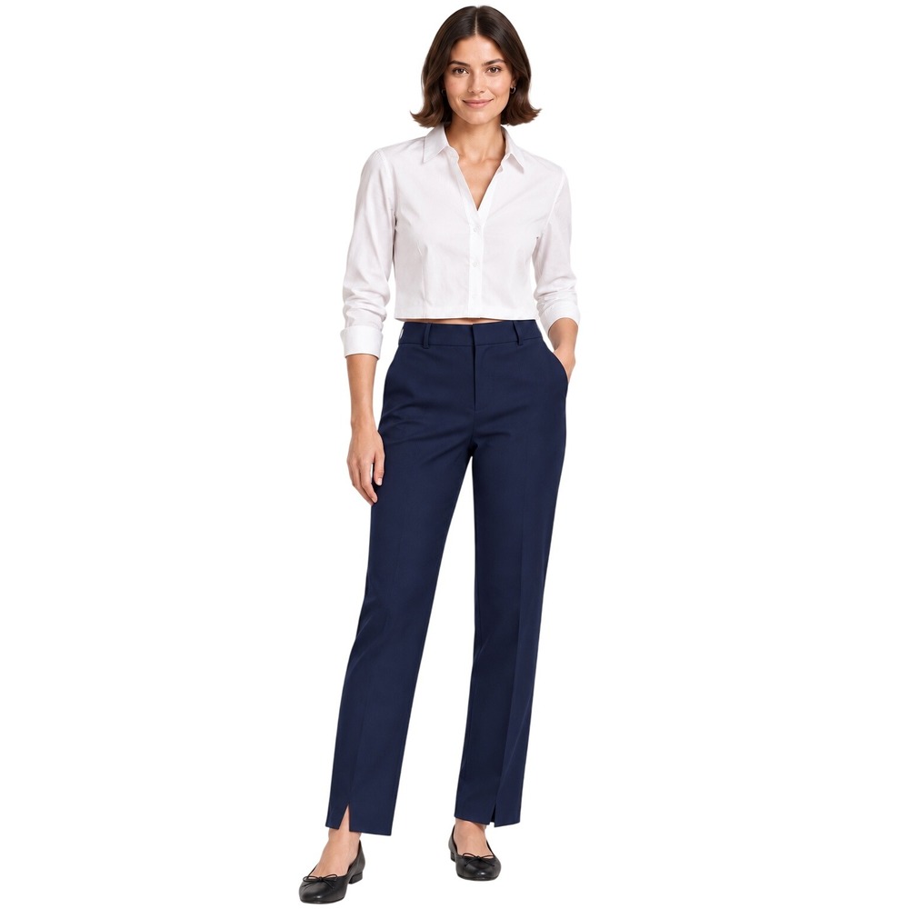 Max Mara Navy Tailored Straight Leg Pants Est US 6 IT 42 Made in Italy